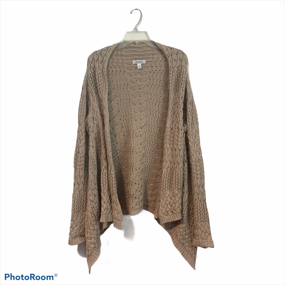 Dressbarn XL waterfall cardigan Beige
